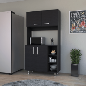 Colorado Pantry Cabinet; Three Open Shelves