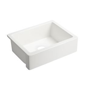 24"L x 19" W Farmhouse/Apron Front White Kitchen Sink