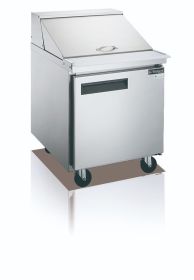 Dukers DSP29-8-S1 Commercial Single Door Refrigerated Sandwich Salad Food Prep Table in Stainless Steel (Refrigerant: R290, Material: Stainless Steel)
