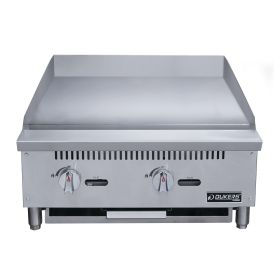 24" Griddler (24" Depth)  2-Burner Commercial  Griddle in Stainless Steel  with 4  legs (Color: Silver, Material: Stainless Steel)