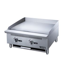 2-Burner Commercial  Griddle in Stainless Steel  with 4  legs (Color: Silver, Material: Stainless Steel)