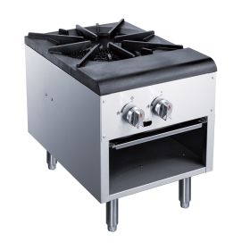 Capacity  Commercial Stock Pot With Two  Burner Count (Color: Silver, Material: Stainless)