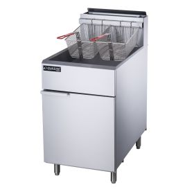 Capacity LPG Commercial Fryer With Four Tube Burner (Color: Silver, Material: Stainlss Steel)